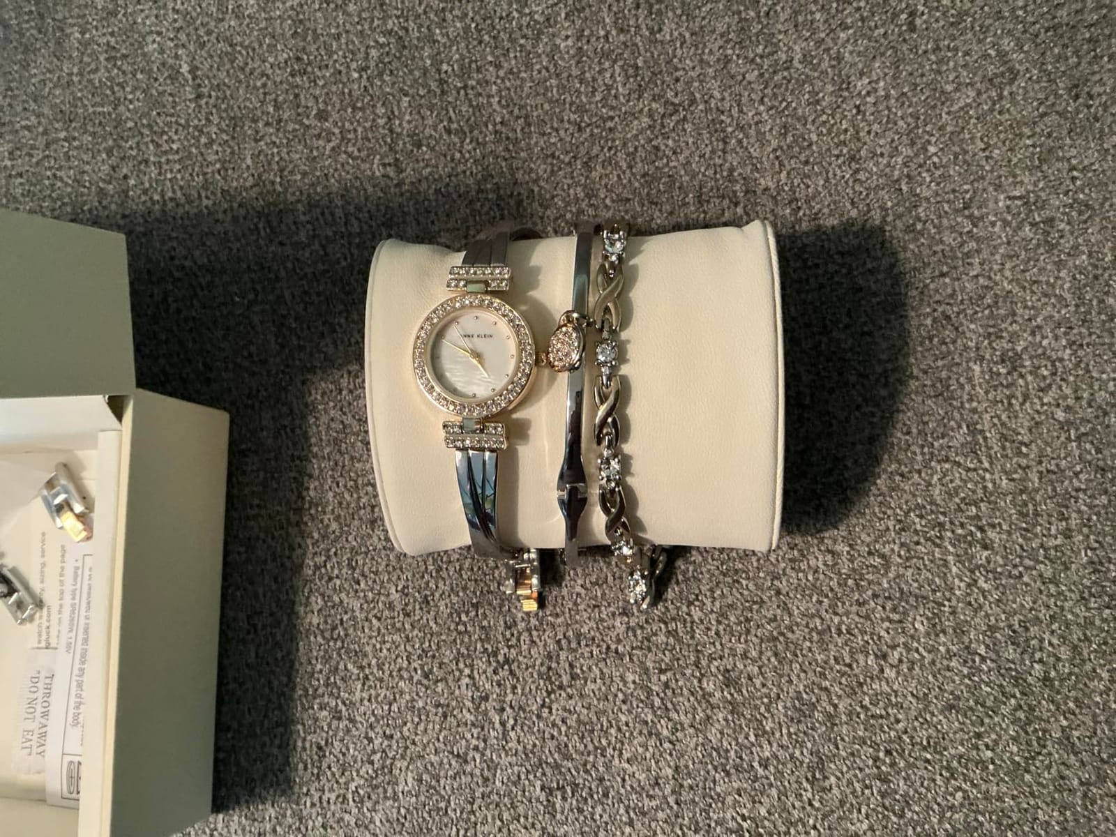 Anne Klein Women's Premium Crystal Accented Bangle Watch and Bracelet Set customer photo 1