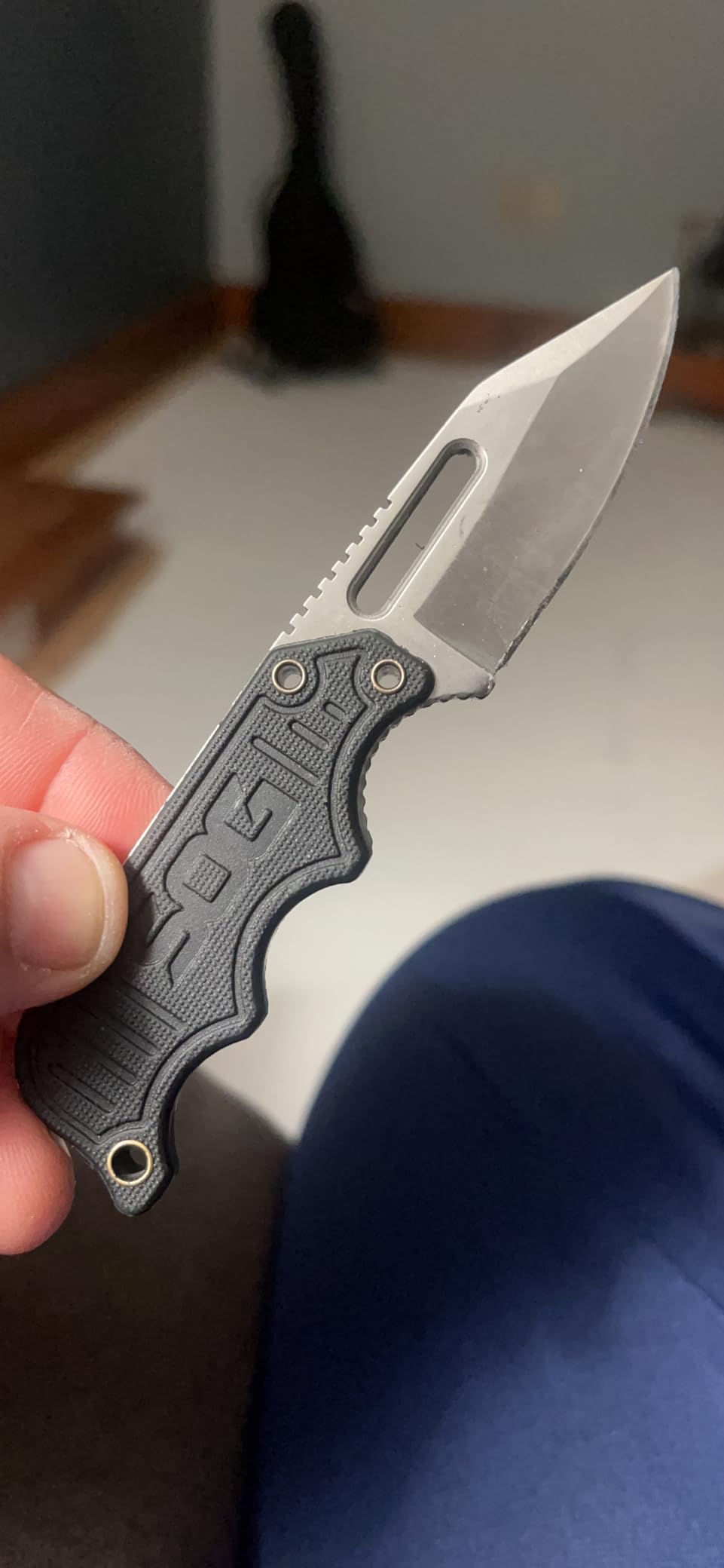 SOG Small Fixed Blade Knife - Instinct Boot Knife, EDC Knife, Neck Knife, 2.3 Inch Full Tang Blade w/ Knife Sheath and Clip, 4in. x 1in. x 8.5in. (NB1012-CP) , Black customer photo 2