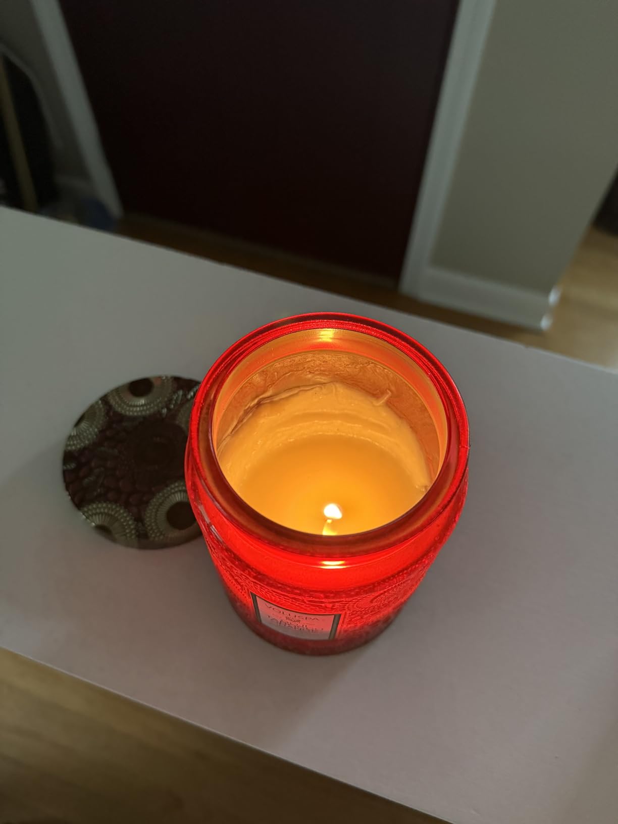 Voluspa Goji Tarocco Orange Large Scented Candle Jar 18 Oz, 100 Hr Burn | Coconut Wax Blend in Decorative Glass, Clean Even Burn, USA Handcrafted Gift for Hosts, Fragrance Lovers & Relaxed Rooms customer photo 2