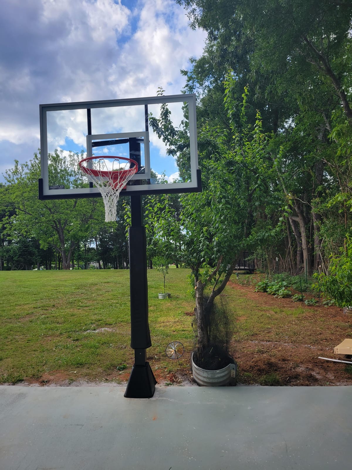 Game Changer in-Ground Adjustable Basketball Goal Hoop with 60