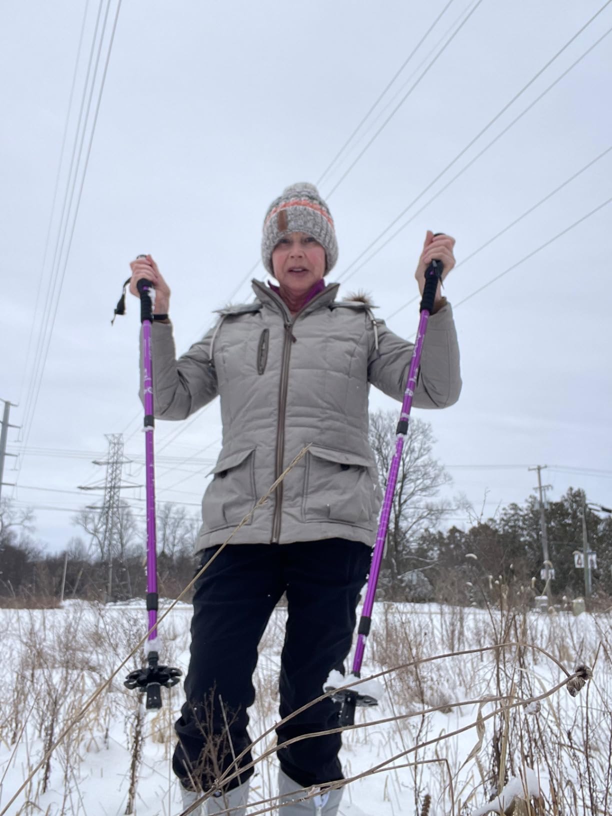 Telescopic Trekking Poles for Hiking, Anti-Shock Nordic Walking Sticks customer photo 2