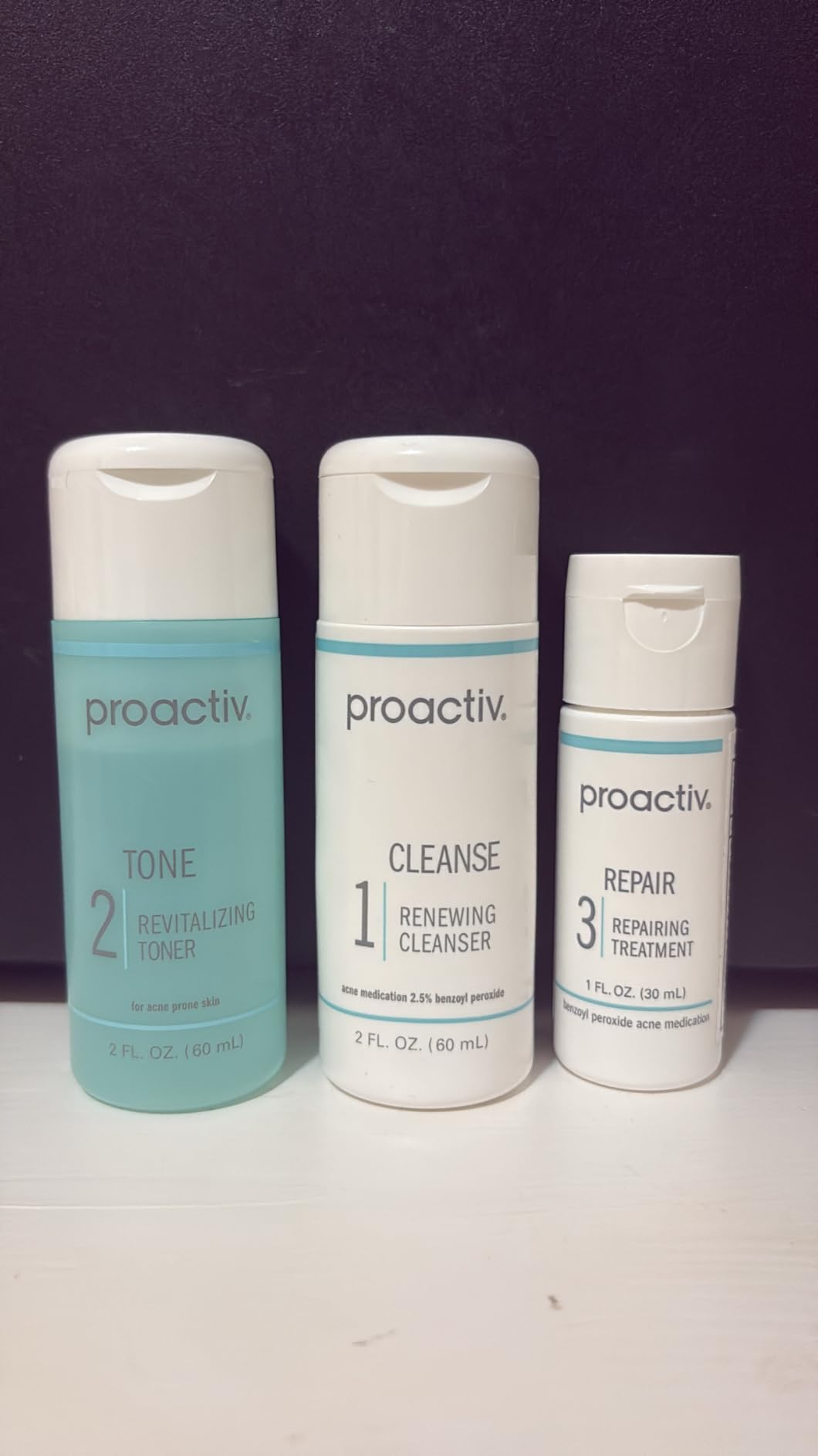 Proactiv 3 Step Acne Treatment - Benzoyl Peroxide Face Wash, Repairing Acne Spot Treatment for Face and Body, Exfoliating Toner - 30 Day Complete Acne Skin Care Kit customer photo 2