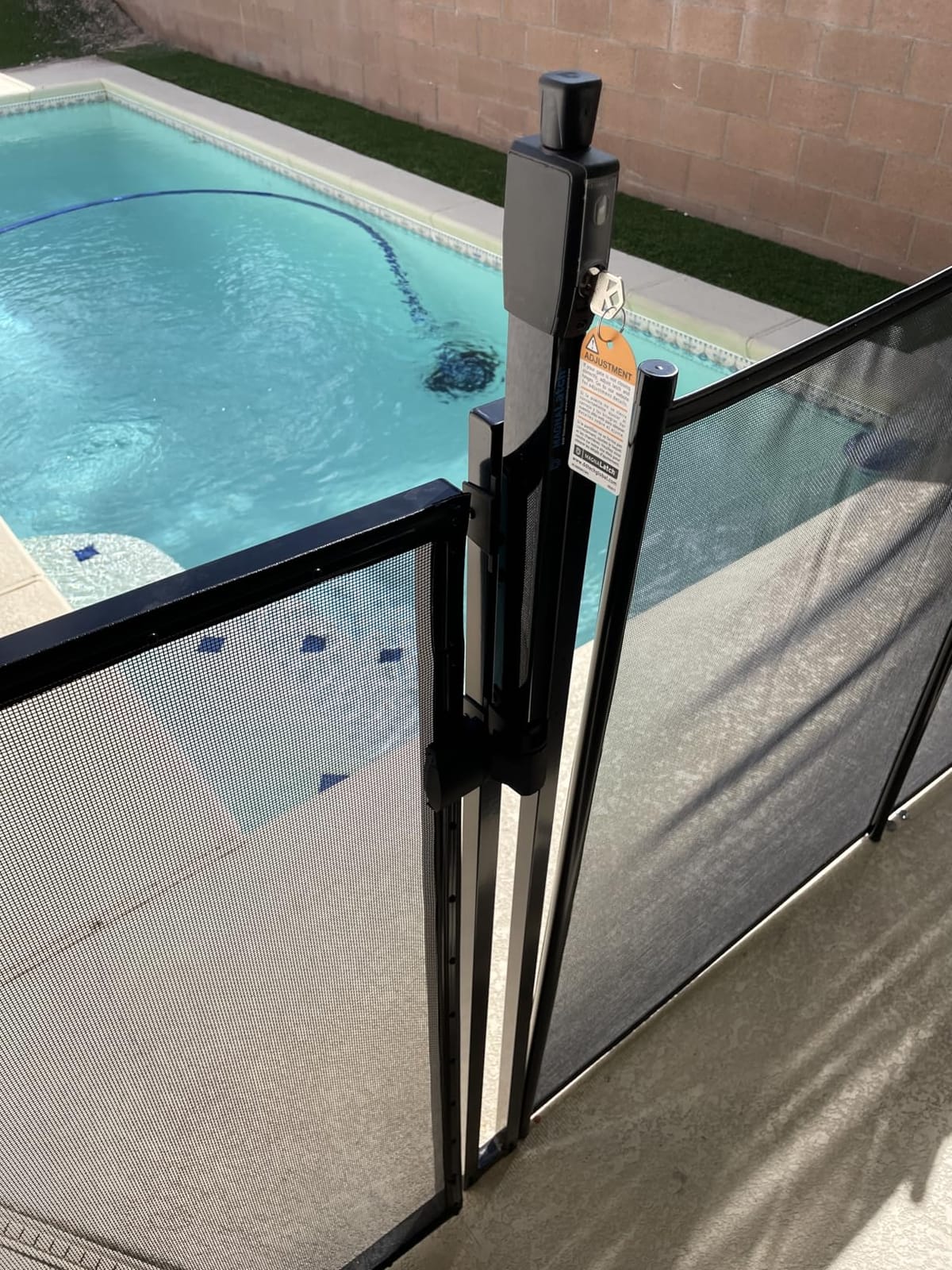Life Saver Pool Fence GATE48R-DIYc DIY Removable Mesh Safety Fence for Pools, Brown customer photo 1