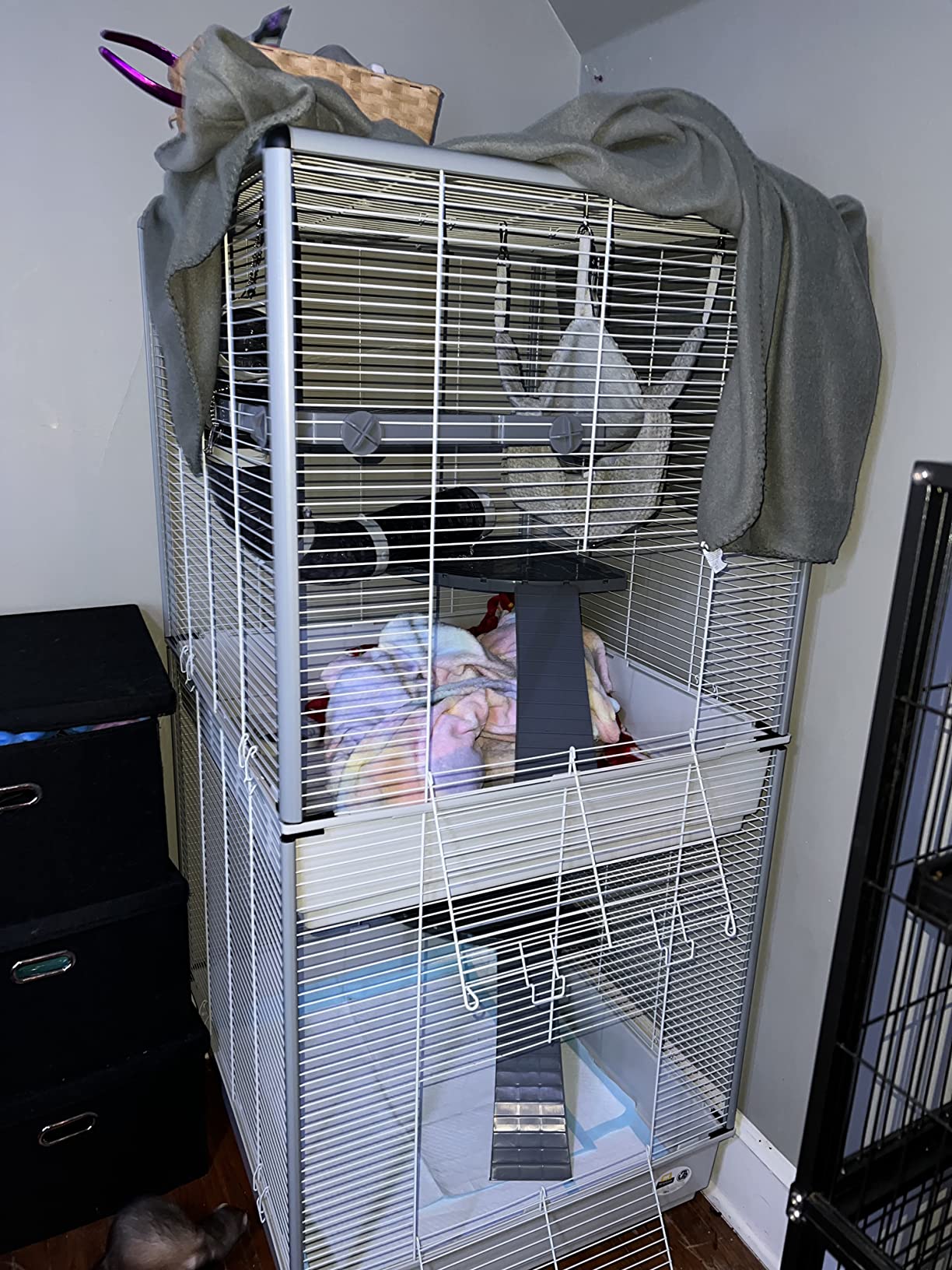 Ferplast Ferret Tower Two-Story Ferret Cage | XXL| Ferret Cage Measures 29.5L x 31.5W x 63.4H - Inches customer photo 1