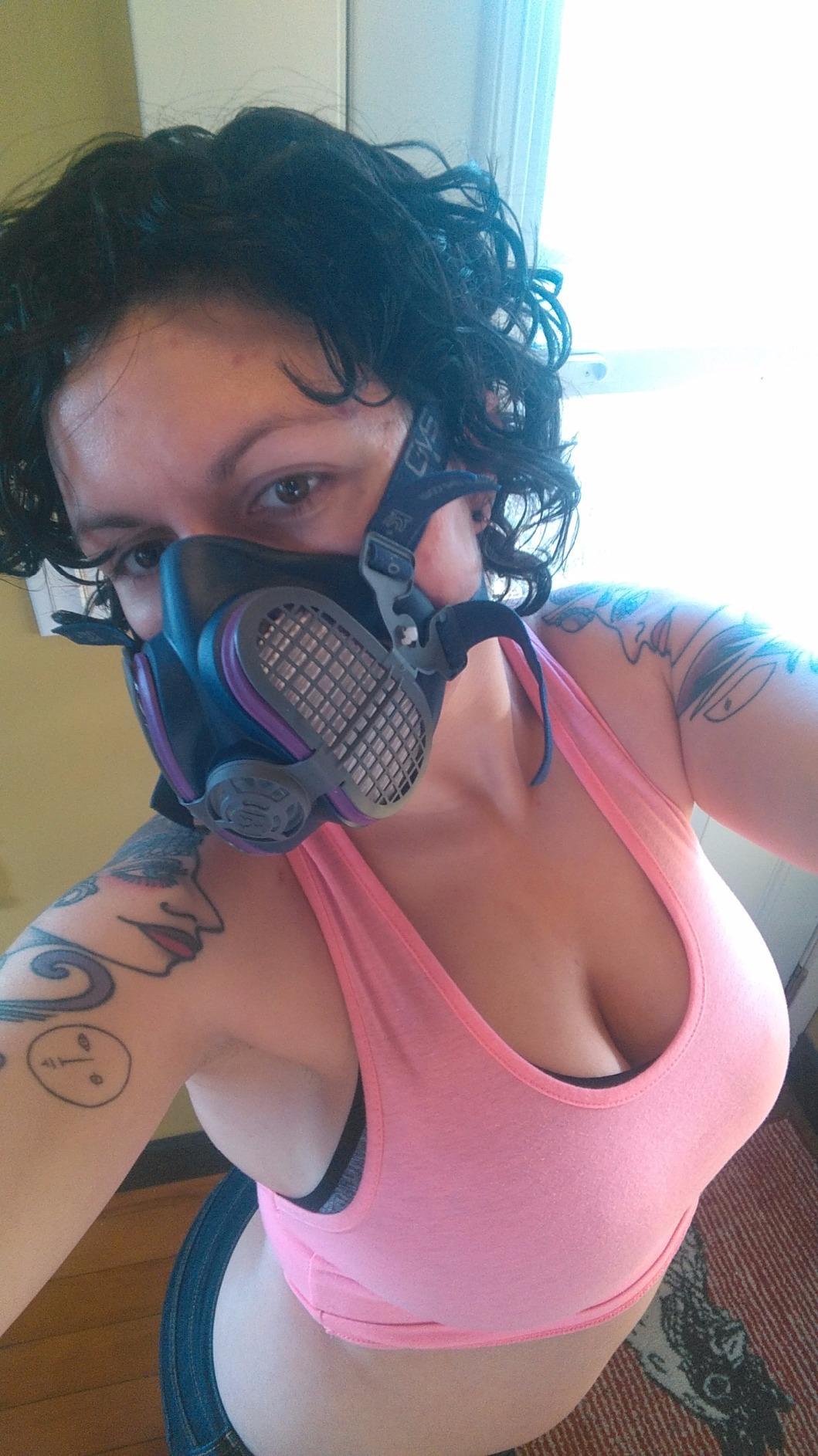 GVS SPR457 Elipse P100 Dust Half Mask Respirator with replaceable and reusable filters included, blue, m/l size customer photo 2