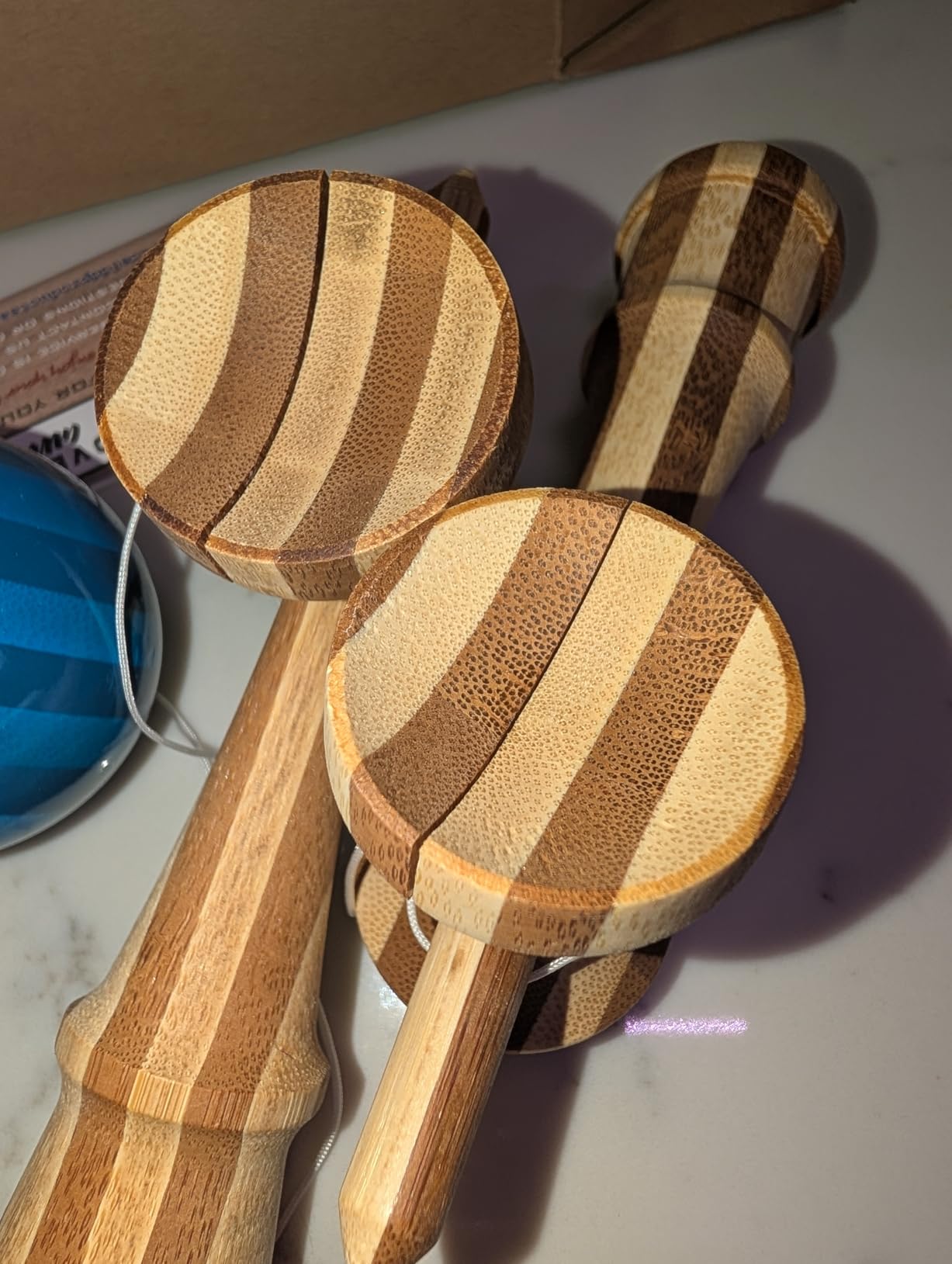 2 Pack | Competition Pro Kendama Full Size | Solid Wood Ball and Cup Coordination Toy | Blue and Red Bundle customer photo 1