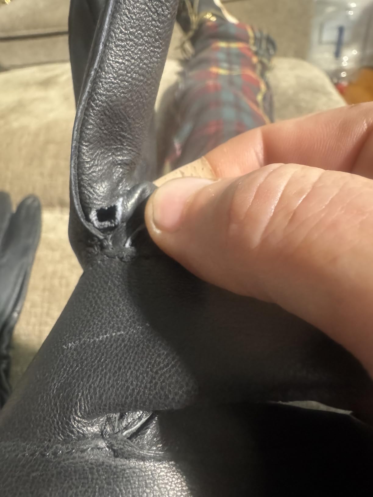 REED Men's Genuine Leather Warm Lined Driving Gloves customer photo 2