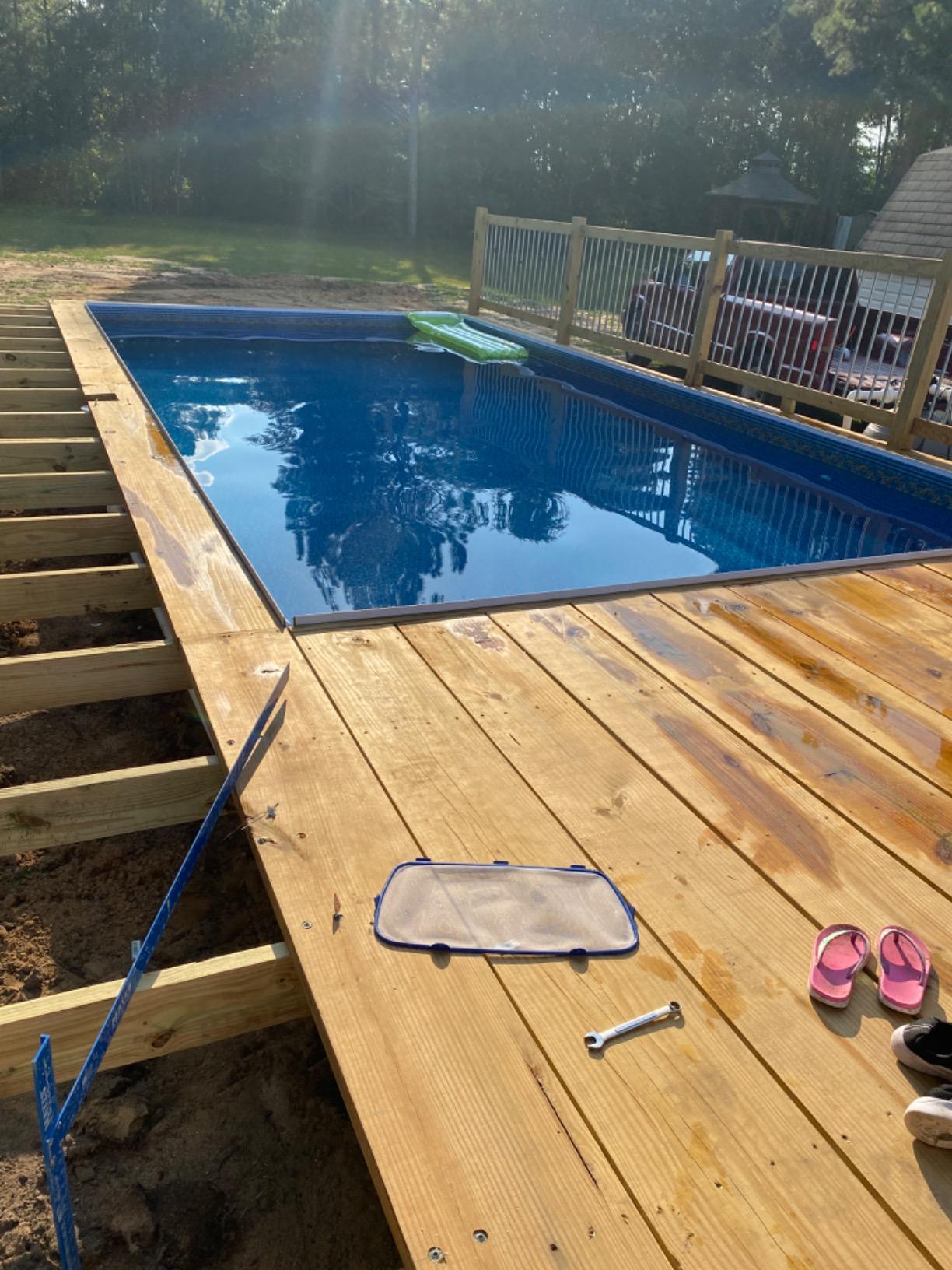 Smartline 16 ft x 32 ft Rectangle Swimming Pool Liner | Caribbean customer photo 1
