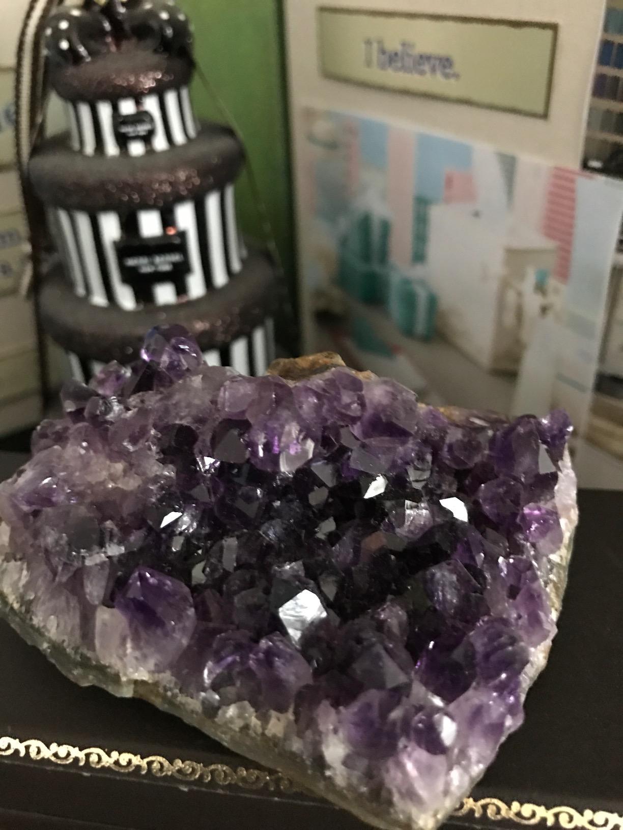 SUNYIK 0.2-0.3 LB Natural Raw Amethyst Crystal Cluster Geode Home Decor customer photo 2