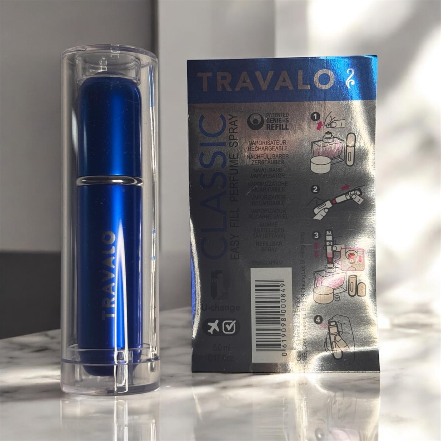 Travalo Classic HD Perfume Atomizer - Leak-Proof and TSA Approved for Air Travel - Reusable, Airtight, Easy-Fill Mini Pump Sprayer - Lightweight, Elegant Design w/Volume Window - Black 0.17oz customer photo 2