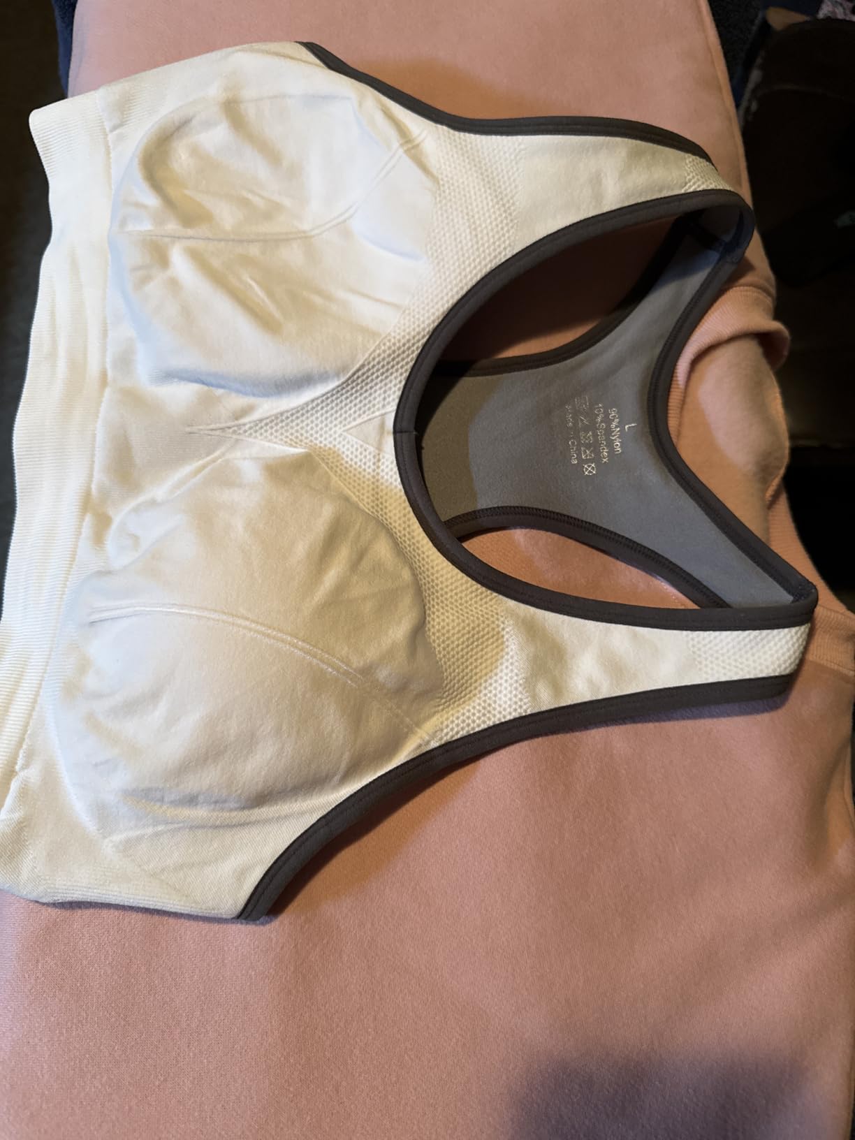 Women's Seamless Racerback Sports Bra High Impact Support Yoga Gym Workout Fitness customer photo 2