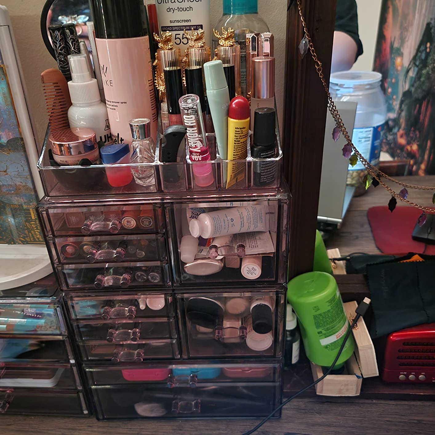 Sorbus Wide 4-Drawer Makeup Organizer Set for Vanity & Countertop (Clear) customer photo 2