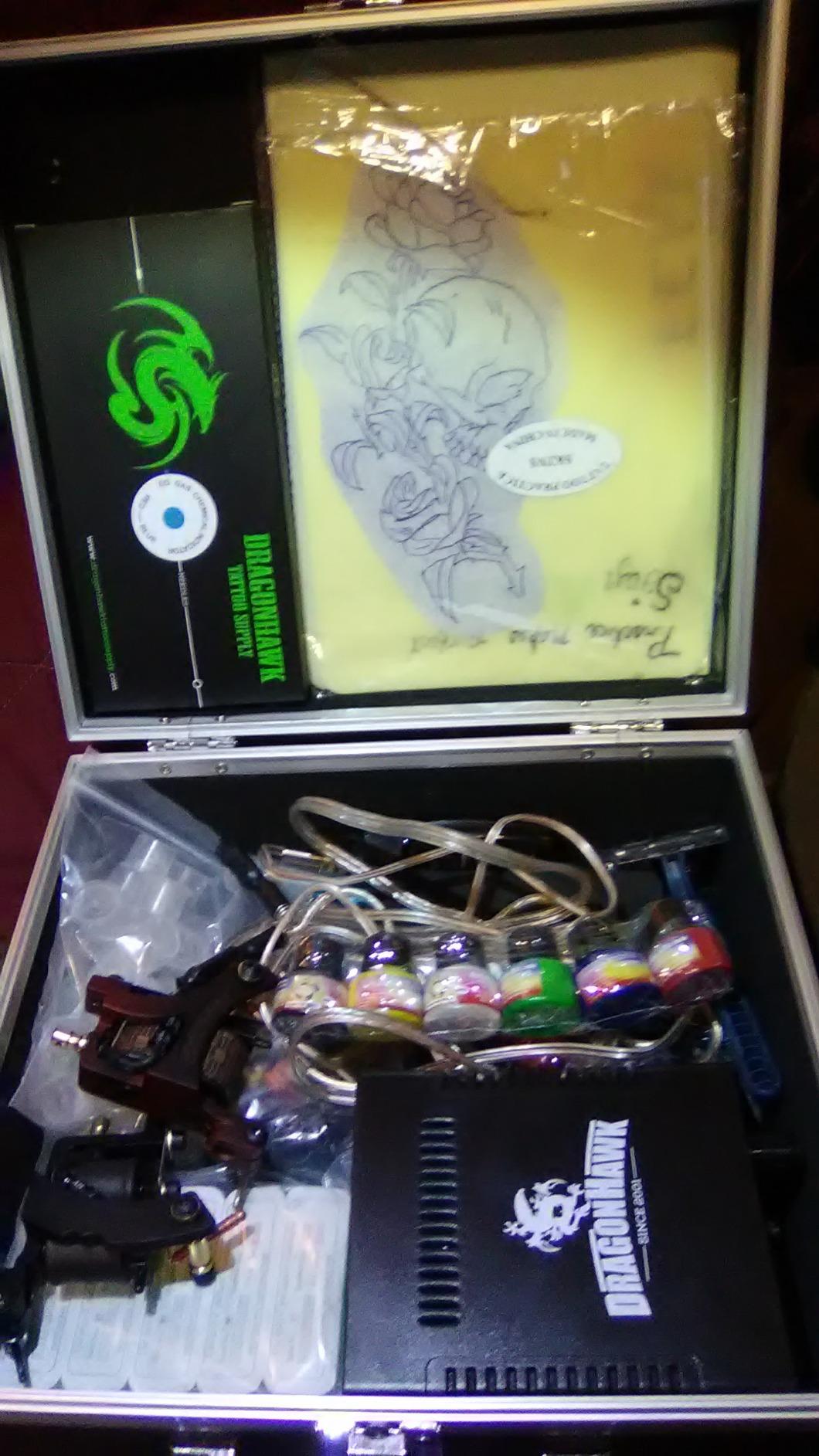Dragonhawk Complete Tattoo Kit for Beginners 2 Pro Tattoo Machine Tattoo Power Supply Kit Tattoo Inks 20 Tattoo Needles Tips Tattoo Supplies customer photo 1