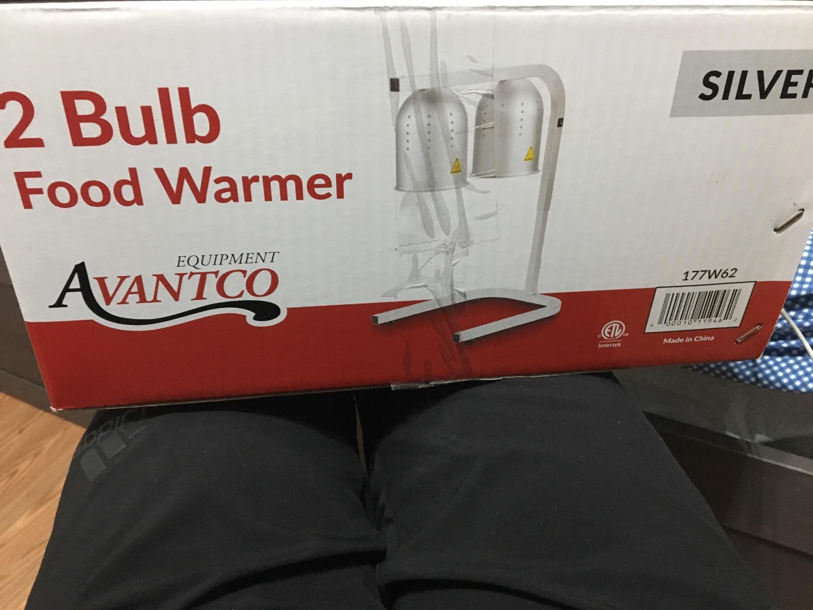 Avantco Commercial Portable W62 Heat Lamp Food Warmer 2-Bulb Free-Standing customer photo 2