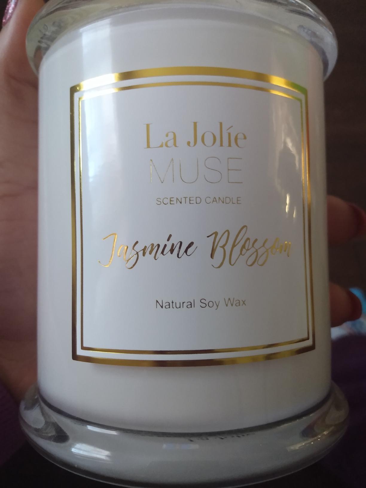 LA JOLIE MUSE Jasmine Floral Scented Candles for Home, Natural Soy 70 Hrs | Luxury White Jar Candle, Clean Non Toxic, Decorative Candle for Candle Warmer, Gifts for Women & Mom, Floral Engaged Candles customer photo 1