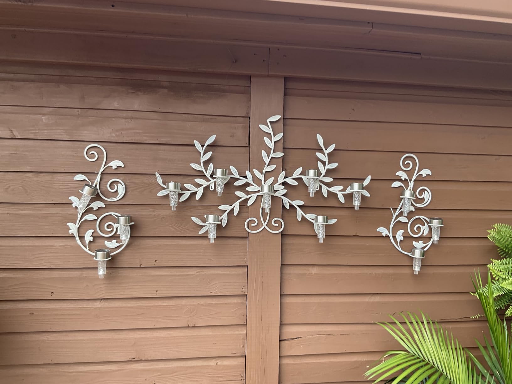 Hosley Iron Angel Wall Sconce Set - 7.68