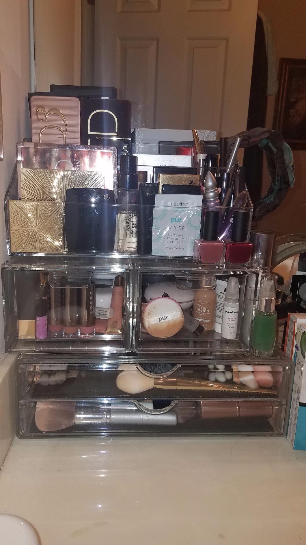 Sorbus Acrylic Drawers, Clear Makeup Organizer for Vanity (2 Wide Drawers) customer photo 1