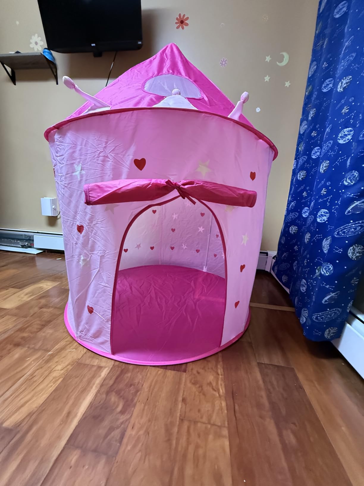 Playz 5pc Princess Castle Play Tent for Kids Glow in Dark Pink Princess Pit customer photo 1