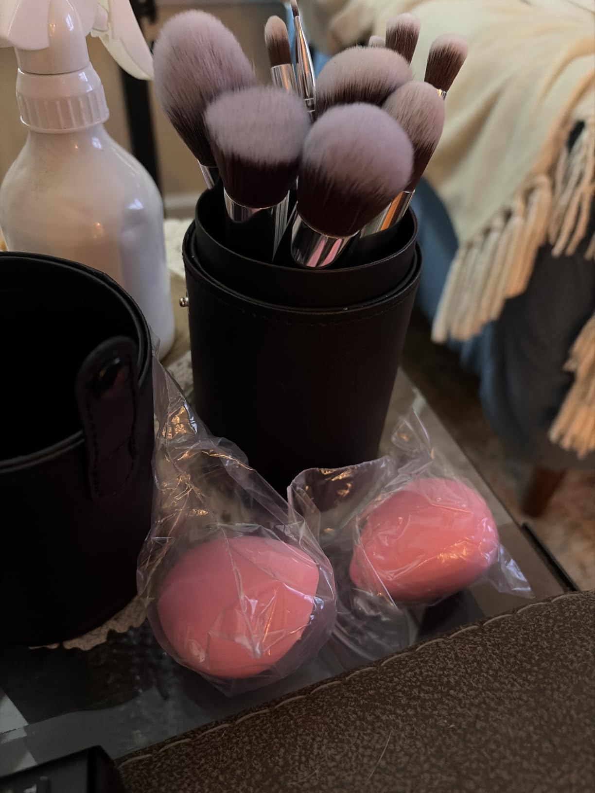 BEAKEY Makeup Brushes set with 2 Blending Sponges,10 Brush Face and Eye Set customer photo 2