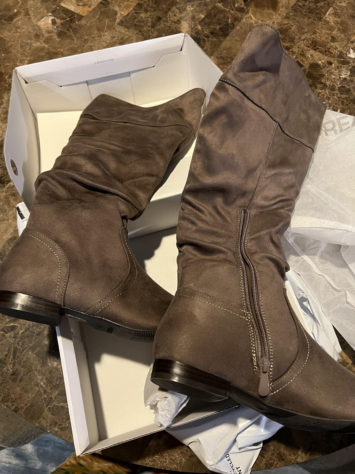 DREAM PAIRS Women's Knee High Pull On Fall Weather Winter Boots customer photo 2