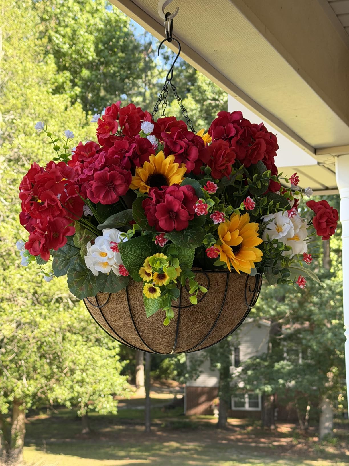 AmyHomie Artificial Sunflowers for Outdoors Fall Decor, 2 Bouquets customer photo 1