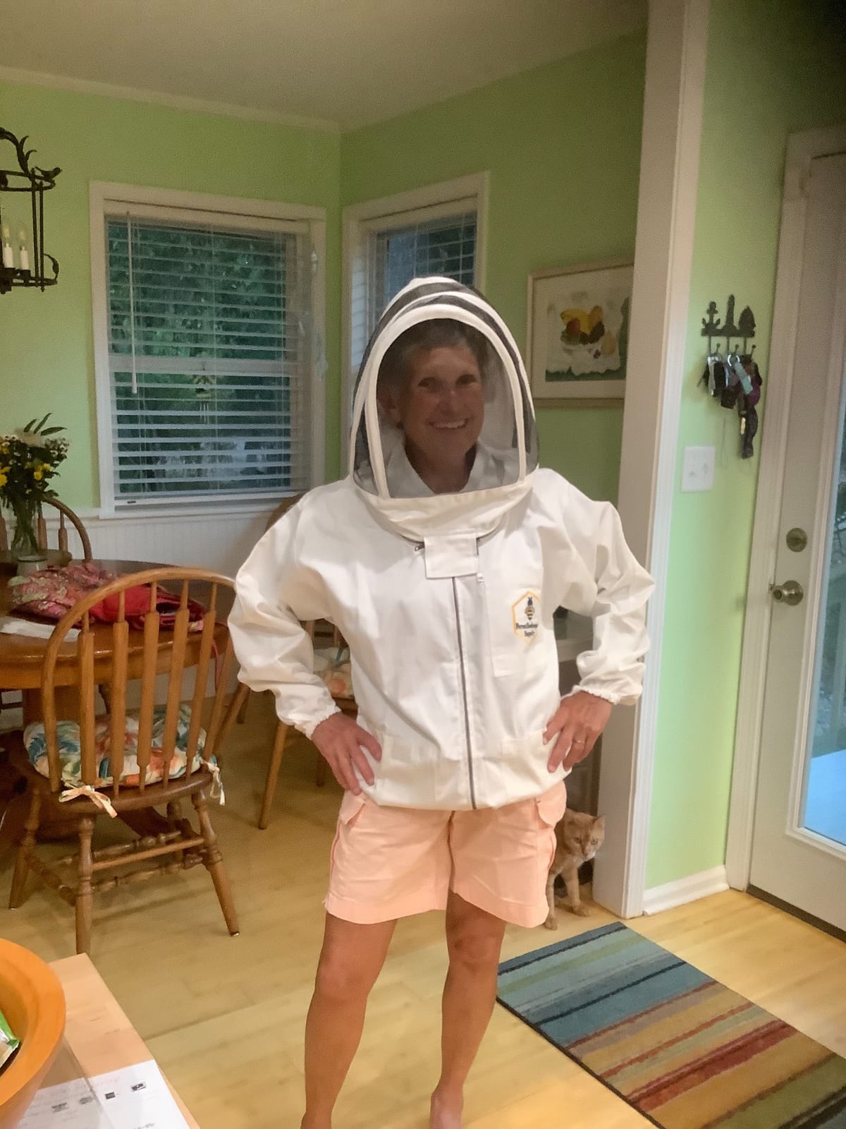 Forest Beekeeping Jacket, 100% Cotton Bee Jacket with Veil and Bee Gloves customer photo 2