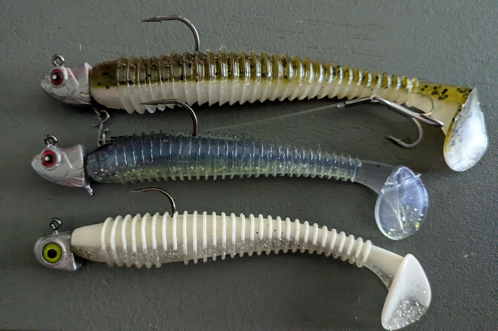 Strike King Rage Swimmer Fishing Lure, Soft Plastic Paddle Tail Swimbait customer photo 2