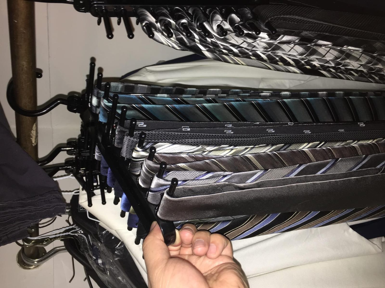 2-Pack Black Tie Rack, Organizer, Hanger, Holder - Affordable Ti. customer photo 1