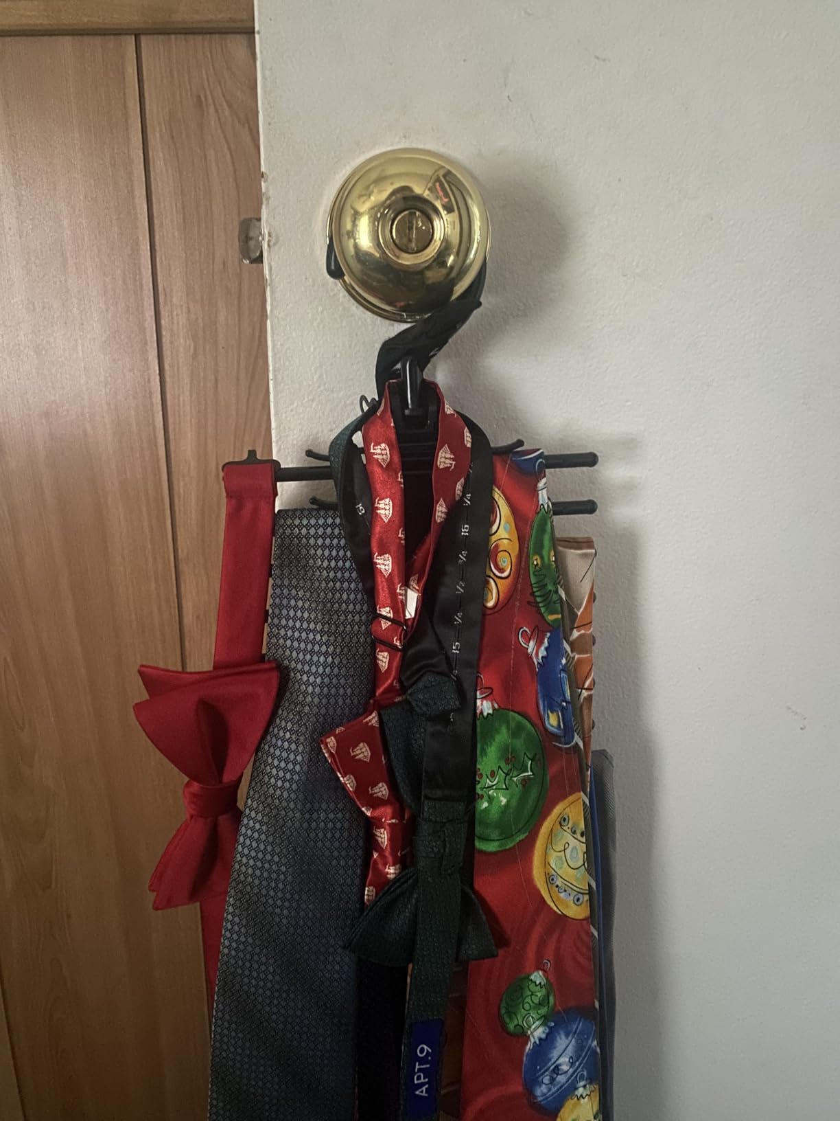 2-Pack Black Tie Rack, Organizer, Hanger, Holder - Affordable Ti. customer photo 2