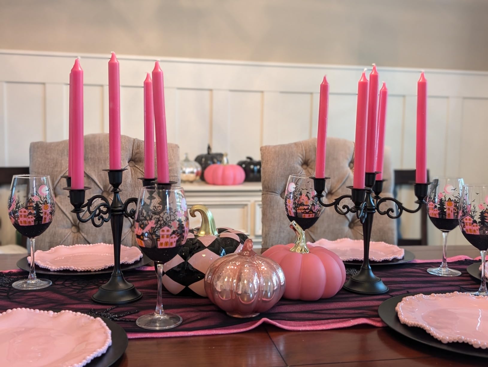 5-Arm Metal Candelabra Candle Holder Table Centerpiece, Gold customer photo 1