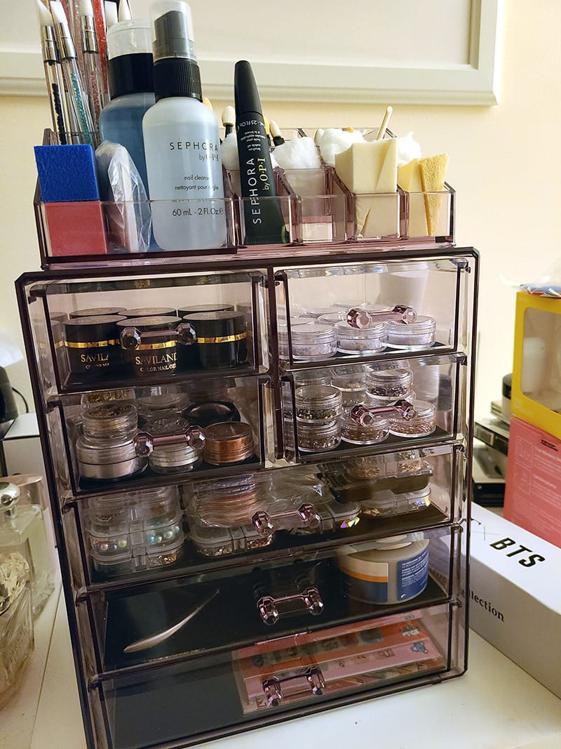 Sorbus Makeup Organizer, 7-Drawer Acrylic 2-Piece Set (Clear) customer photo 1
