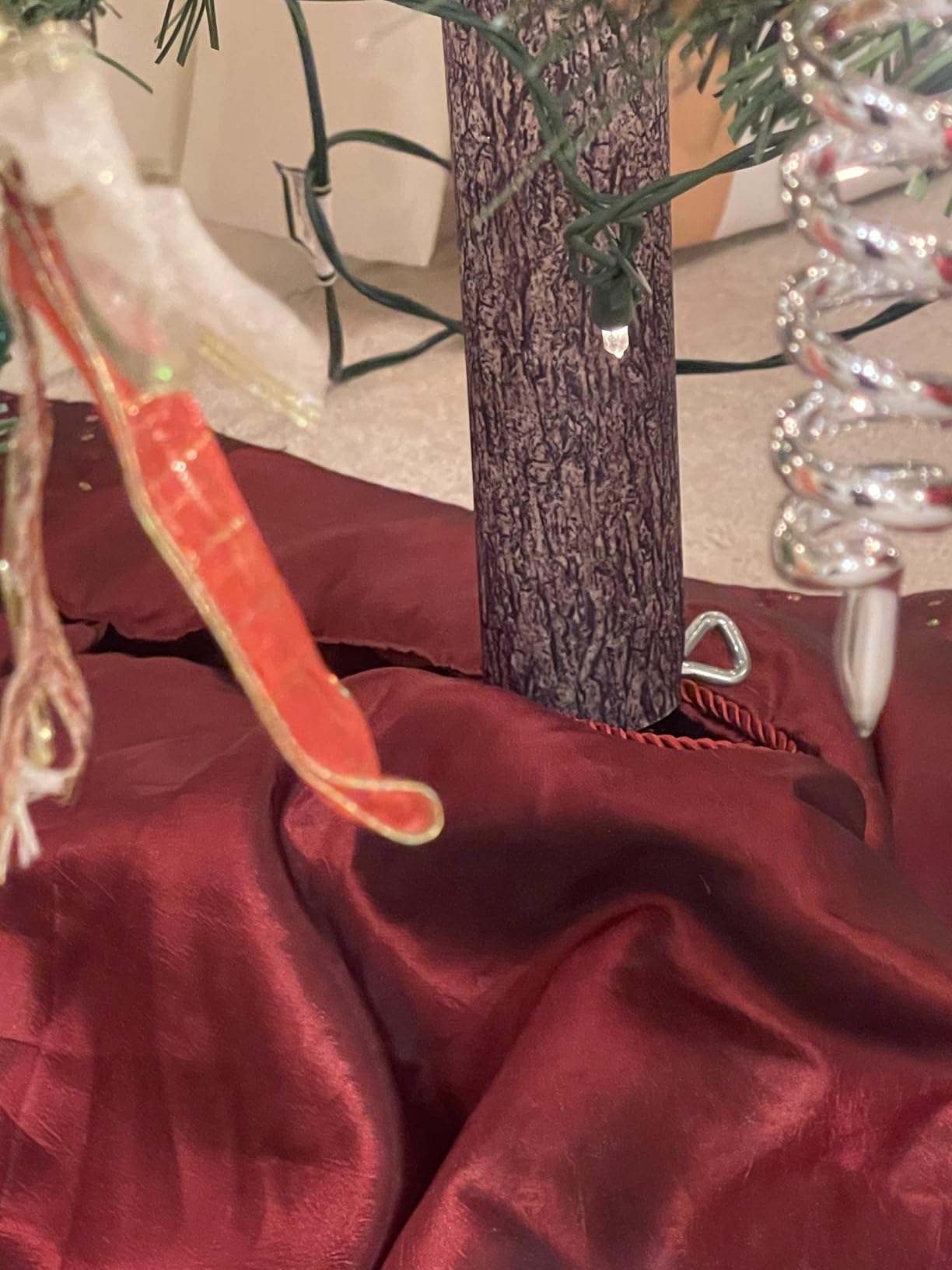Artificial Christmas Tree Collar, Tree Base Cover Skirt, Decorative Bark customer photo 1