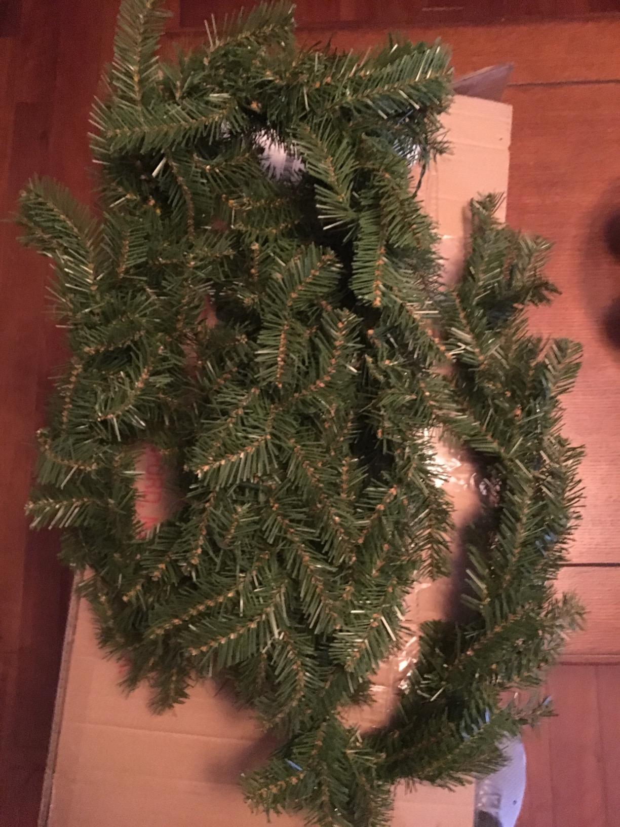 National Tree Company 48in Pre-Lit Norwood Fir Artificial Christmas Wreath customer photo 2