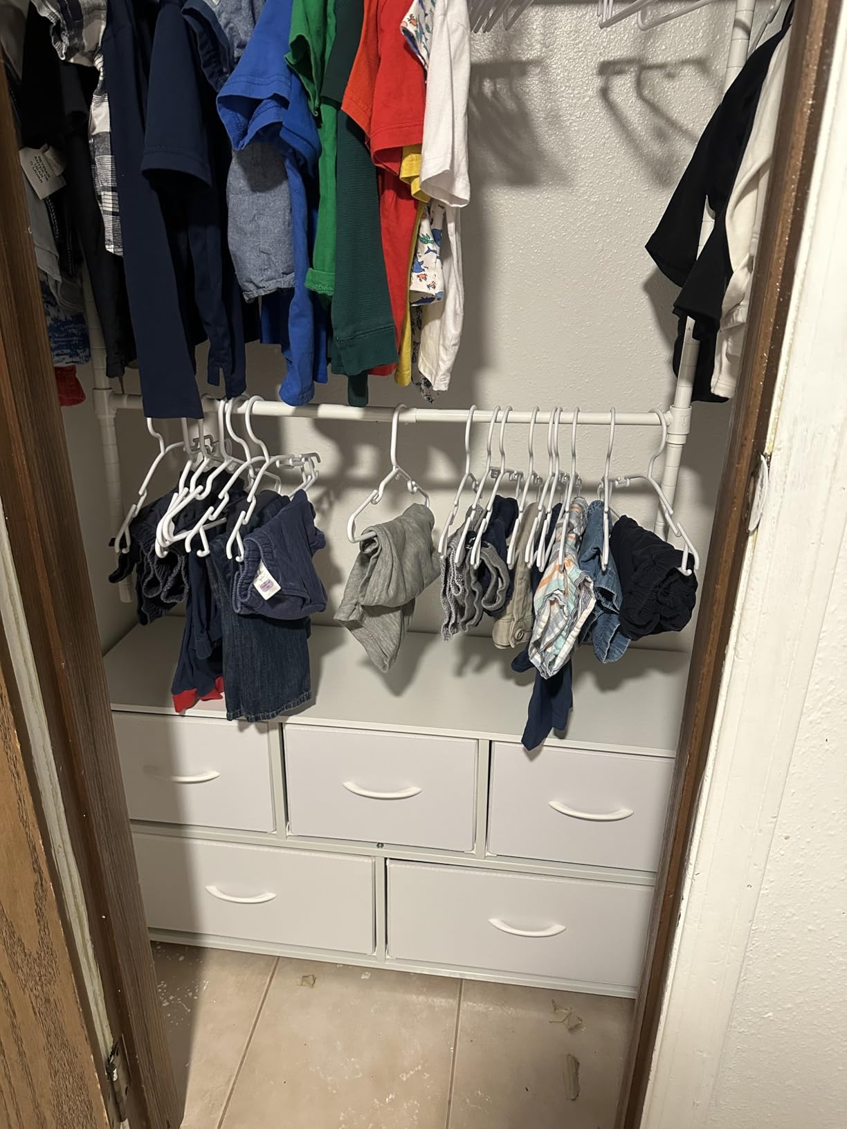 Simple Houseware Adjustable Closet Hanging Rod, Chrome customer photo 2
