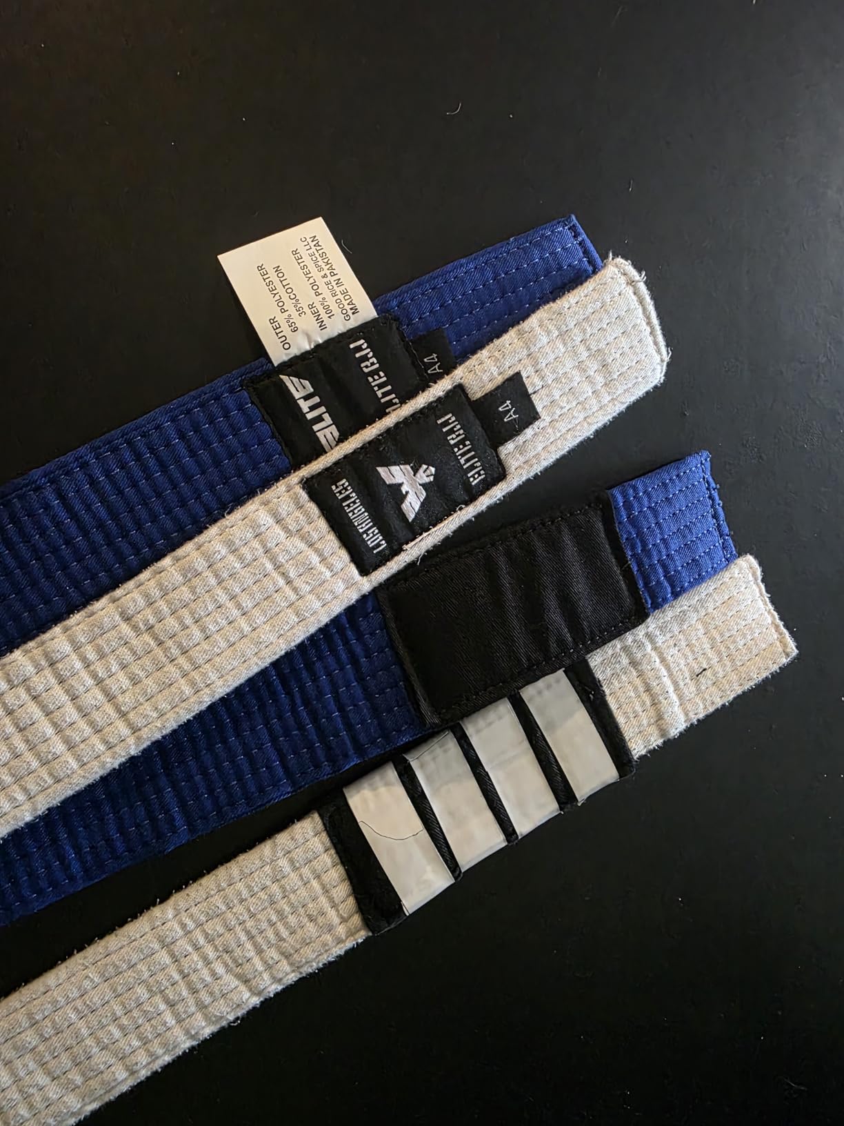 Elite Sports Adults Brazilian Jiu Jitsu Belts for Men & Women,Cotton IBJJF Approved BJJ Belts with Ranking Stripes Sleeve Bar customer photo 1