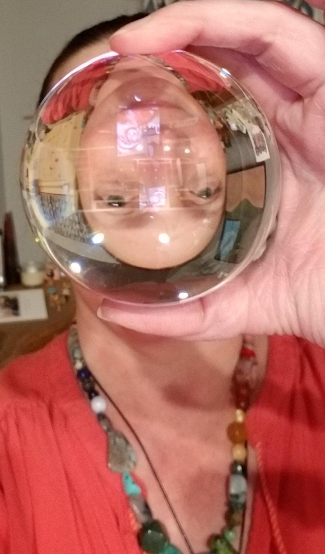 MerryNine K9 Crystal Ball with Stand for Photography Crystal Sphere Lens Crystal Ball(80mm/3.14