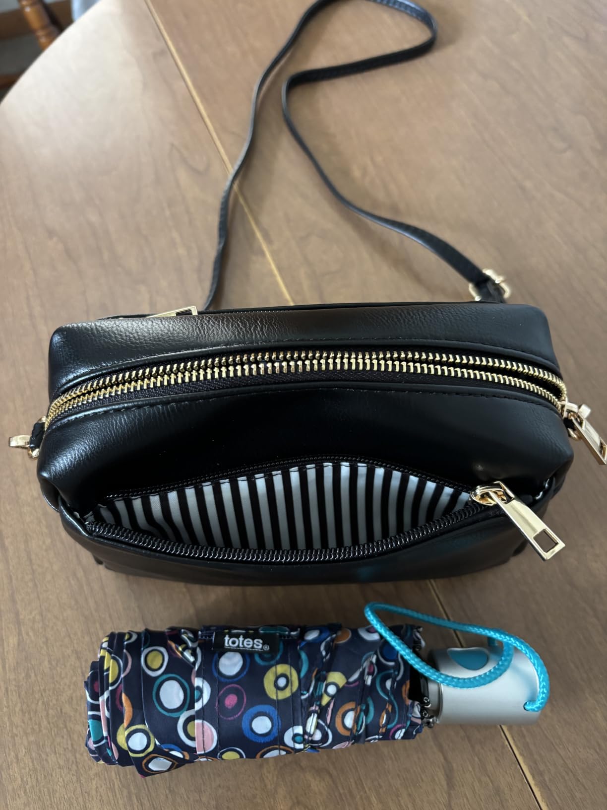 FashionPuzzle Triple Zip Crossbody customer photo 1