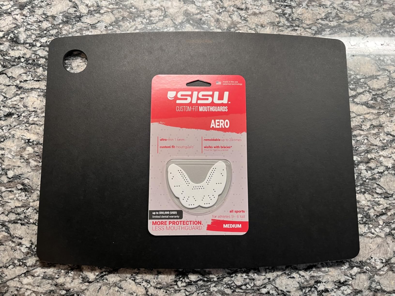 SISU Aero Medium Mouthguard, Snow White - 30% Stronger Protection customer photo 2