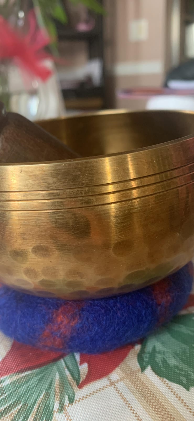 Tibetan Singing Bowl Set by The Ohm Store with 'Medicine Buddha' Engraving — Meditation Sound Bowl and Wooden Striker Handcrafted in Nepal — Spiritual Gift for Women and Men customer photo 1