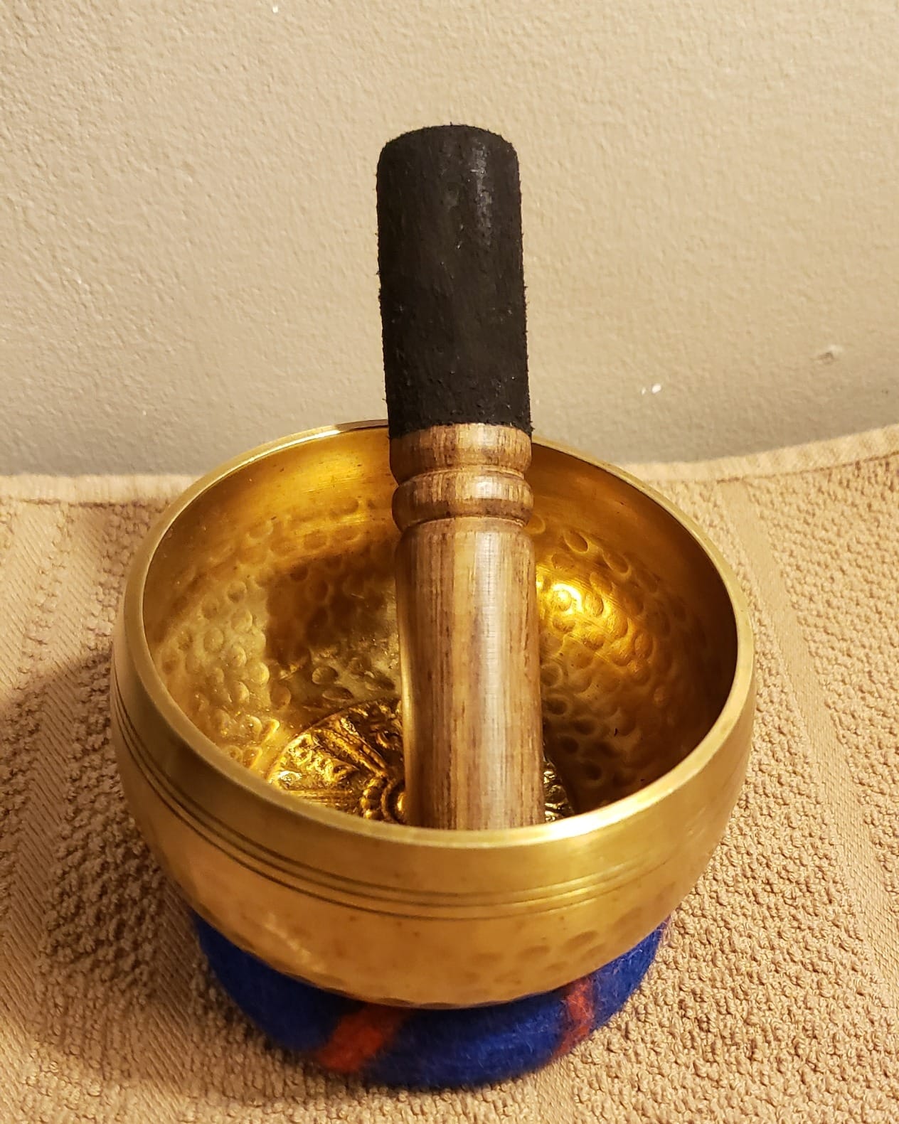 Tibetan Singing Bowl Set by The Ohm Store with 'Medicine Buddha' Engraving — Meditation Sound Bowl and Wooden Striker Handcrafted in Nepal — Spiritual Gift for Women and Men customer photo 2