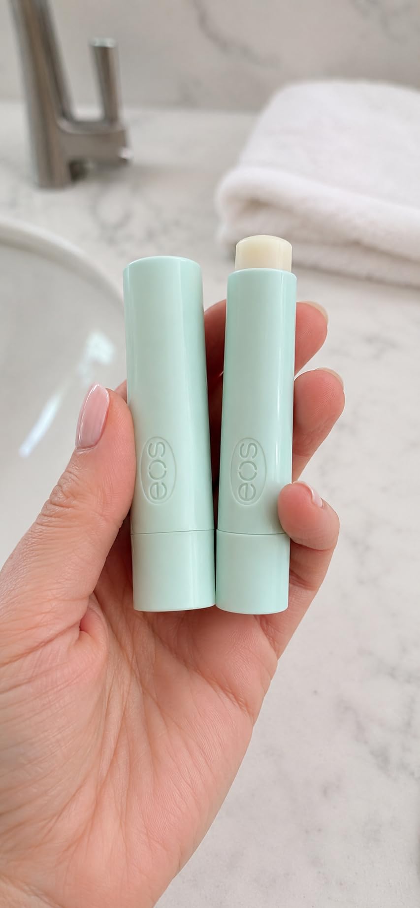 eos 100% Natural & Organic Lip Balm Sticks - Vanilla Bean, All Natural Lip Balm, All-Day Moisture, Dermatologist Recommended, 0.14 oz, 2-Pack customer photo 2