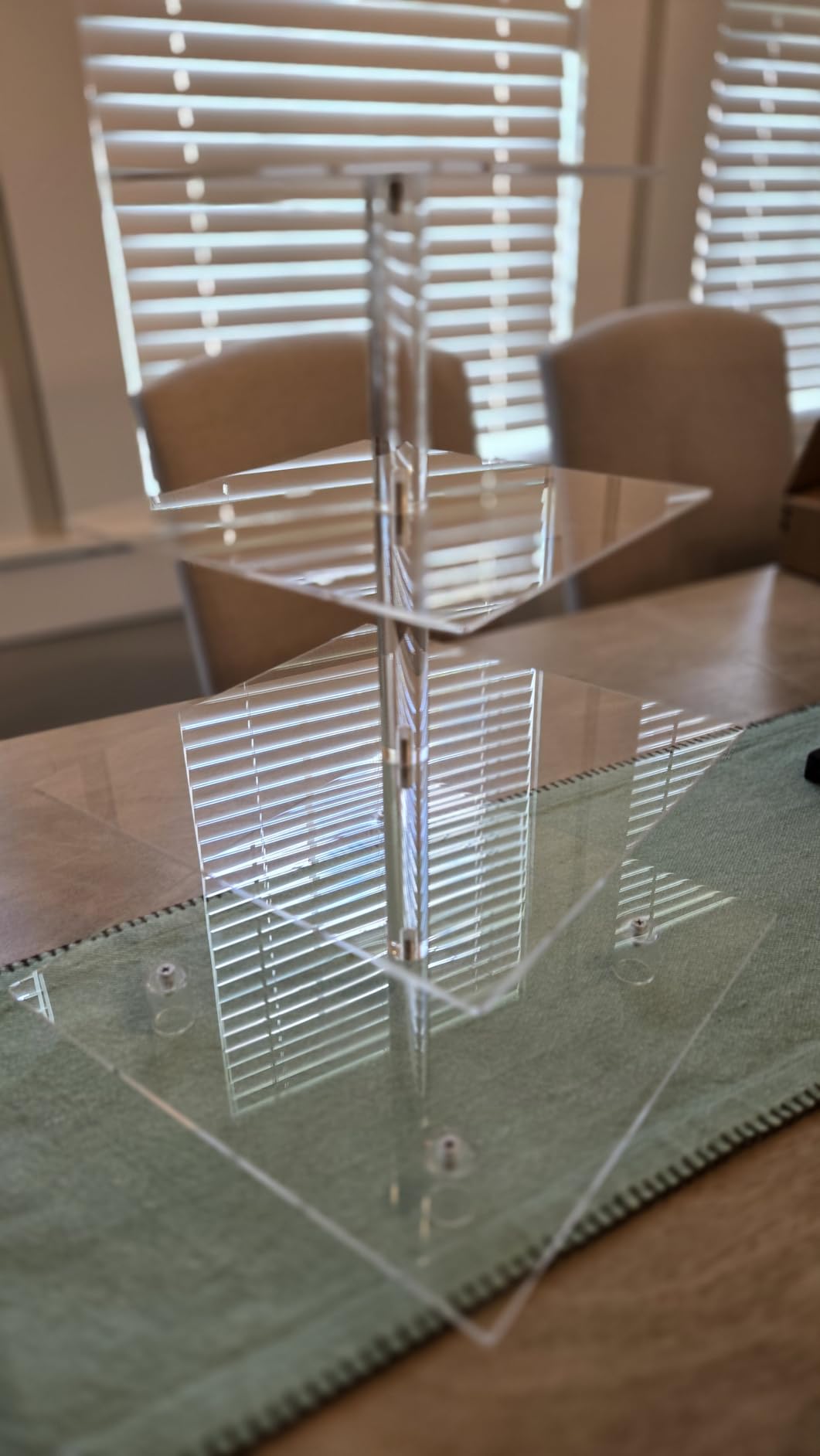 Cupcake Stand, 4 Tier Cupcake Stand for 50 Cupcakes, Square Tiered Cupcake Tower, Clear Acrylic Cupcake Holder, Dessert Stands for Party, Wedding, Birthday, Baby Shower, Halloween customer photo 1