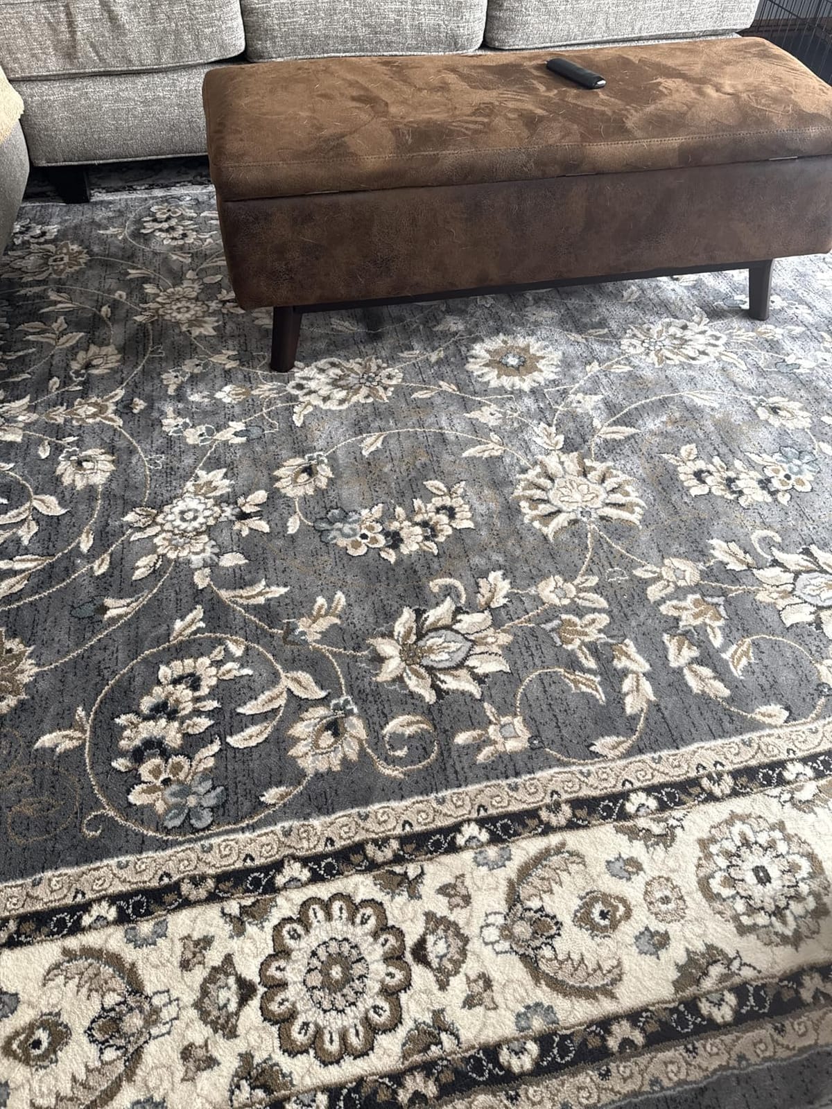 SAFAVIEH Lyndhurst Collection Area Rug - 9' x 12', Grey & Cream, Traditional Oriental Design, Non-Shedding & Easy Care, Ideal for High Traffic Areas in Living Room, Bedroom (LNH340G) customer photo 2