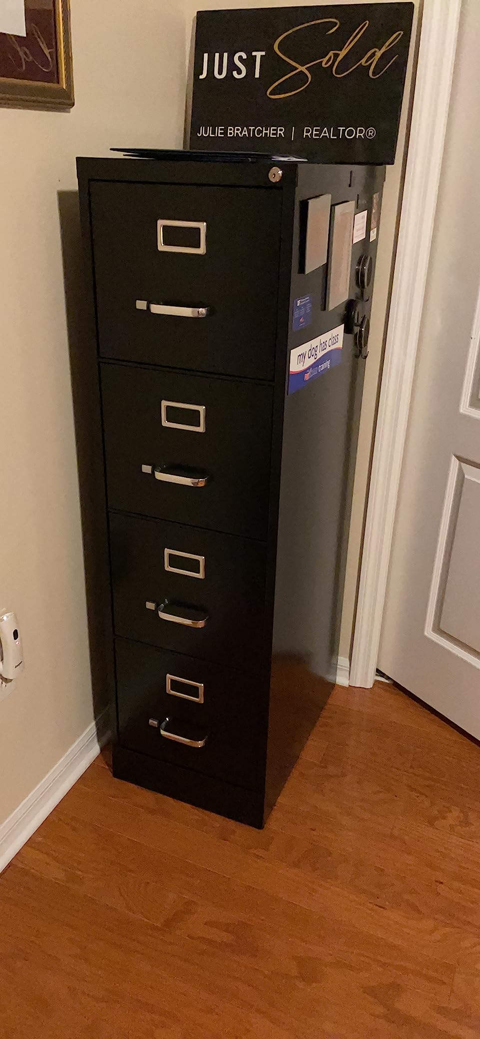Scranton & Co 4-Drawer Metal Vertical Filing Cabinet, 22 in Depth, Black Finish, Letter Width, Durable Steel Construction, Locking Mechanism, Compact Design for Office or Home Workspace Storage customer photo 1