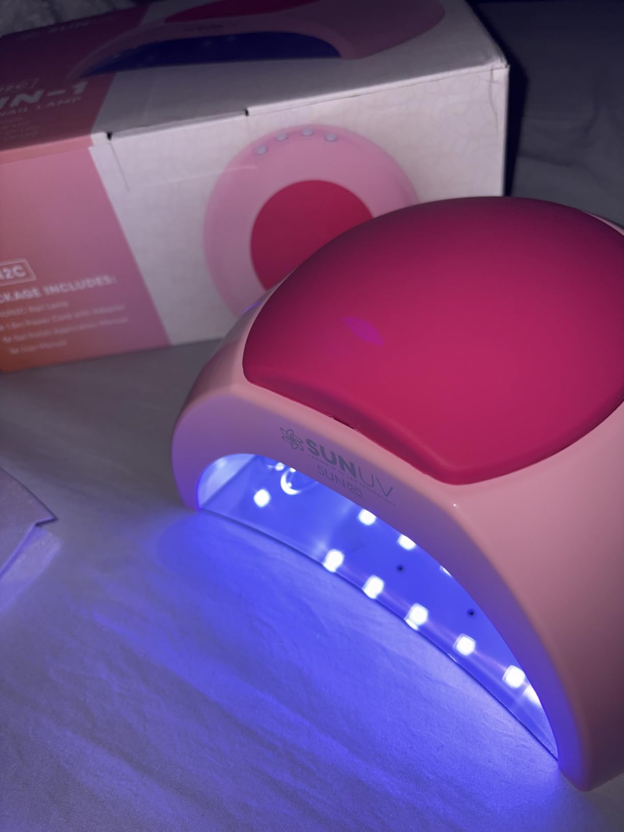 SUNUV UV Light for Gel Nail, Professional UV LED Nail Lamp SUN2C Rose | 4 Timer Settings, 33 LEDs, Fast Curing Lamp, Auto Sensor, Removable Base, Compatible with All Gel Polish, Home & Salon Use customer photo 1