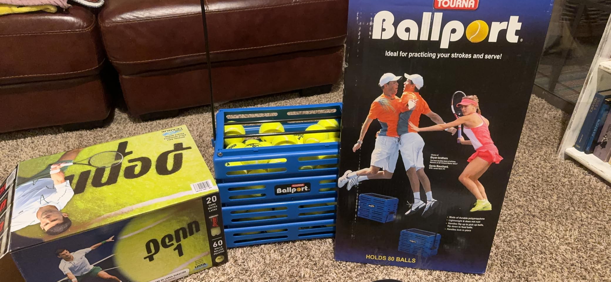 Tourna Ballport Tennis Ball Hopper Holds 80 Balls Durable and Lightweight - Red customer photo 1