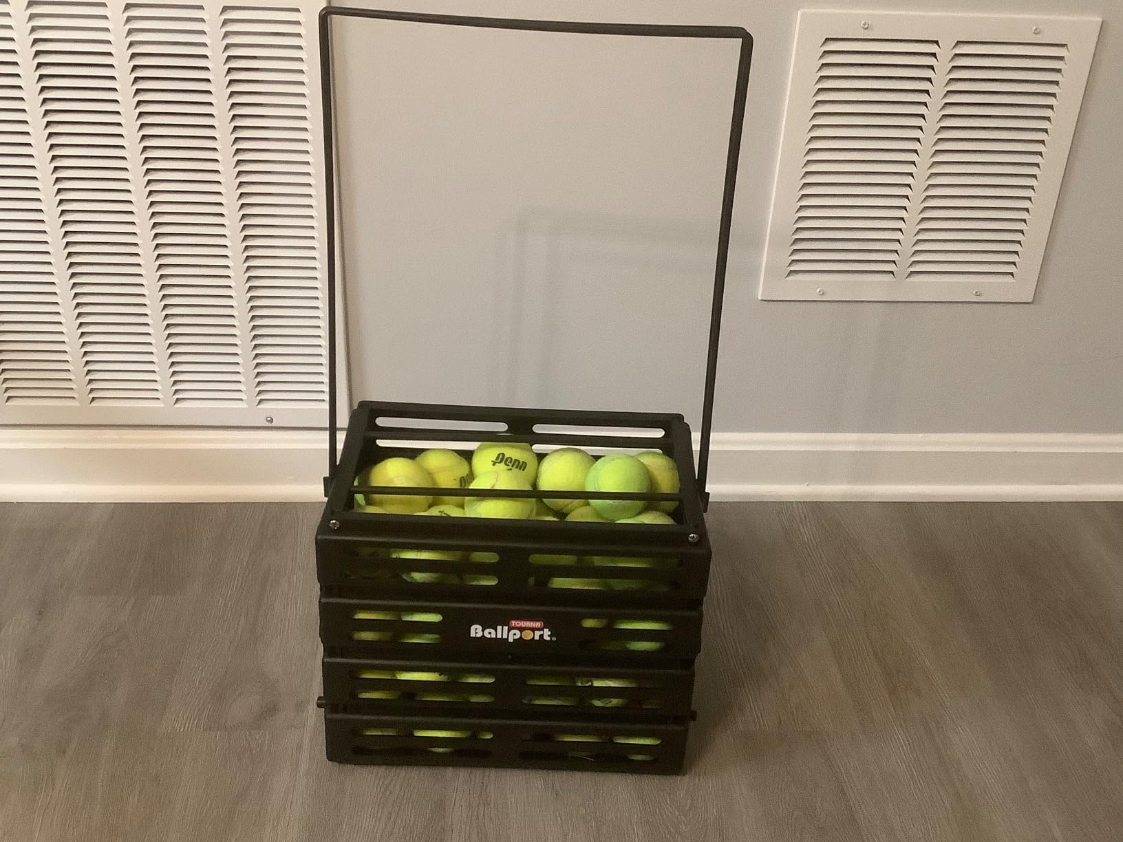 Tourna Ballport Tennis Ball Hopper Holds 80 Balls Durable and Lightweight - Red customer photo 2