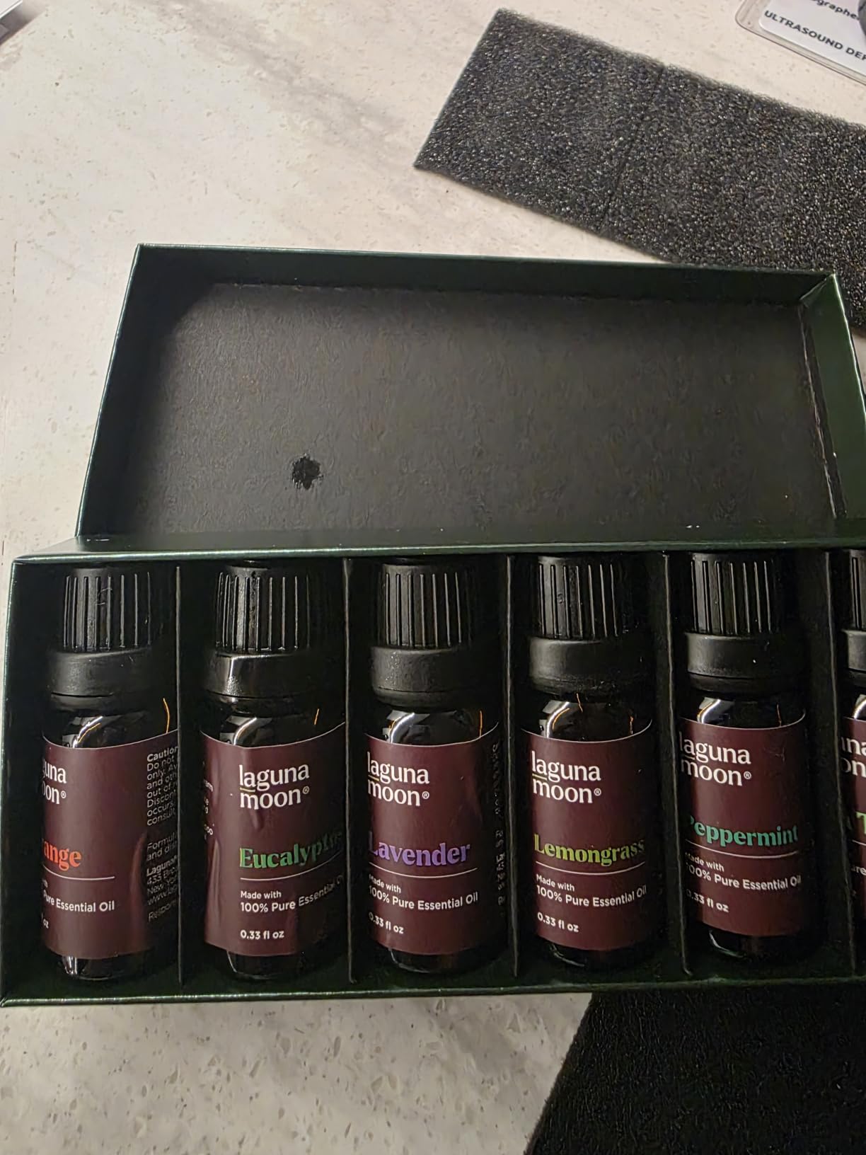 Lagunamoon Essential Oils Aromatherapy Set - 6 Oils for Diffusers, Home Care, Candle Making Scents, Fragrance, Humidifiers, Gifts - Peppermint, Tea Tree, Lavender, Eucalyptus, Orange (10mL) customer photo 2