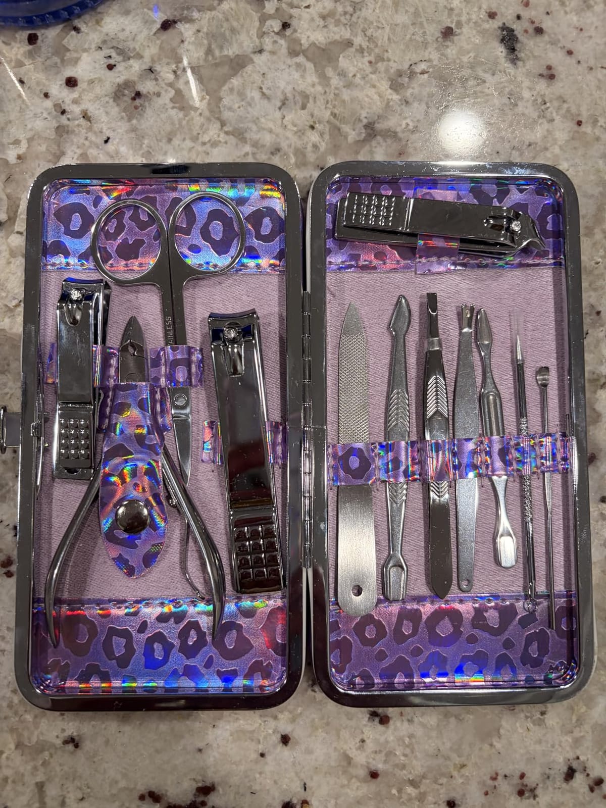 Manicure Set, Stainless Steel Nail Clipper Set with Luxurious Travel Case customer photo 1