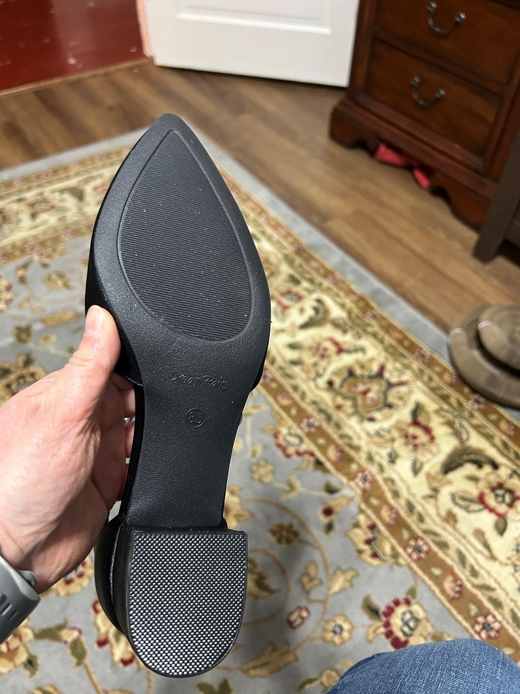 DREAM PAIRS ANNEE Pointed Toe Low Chunky Heel Pumps customer photo 1
